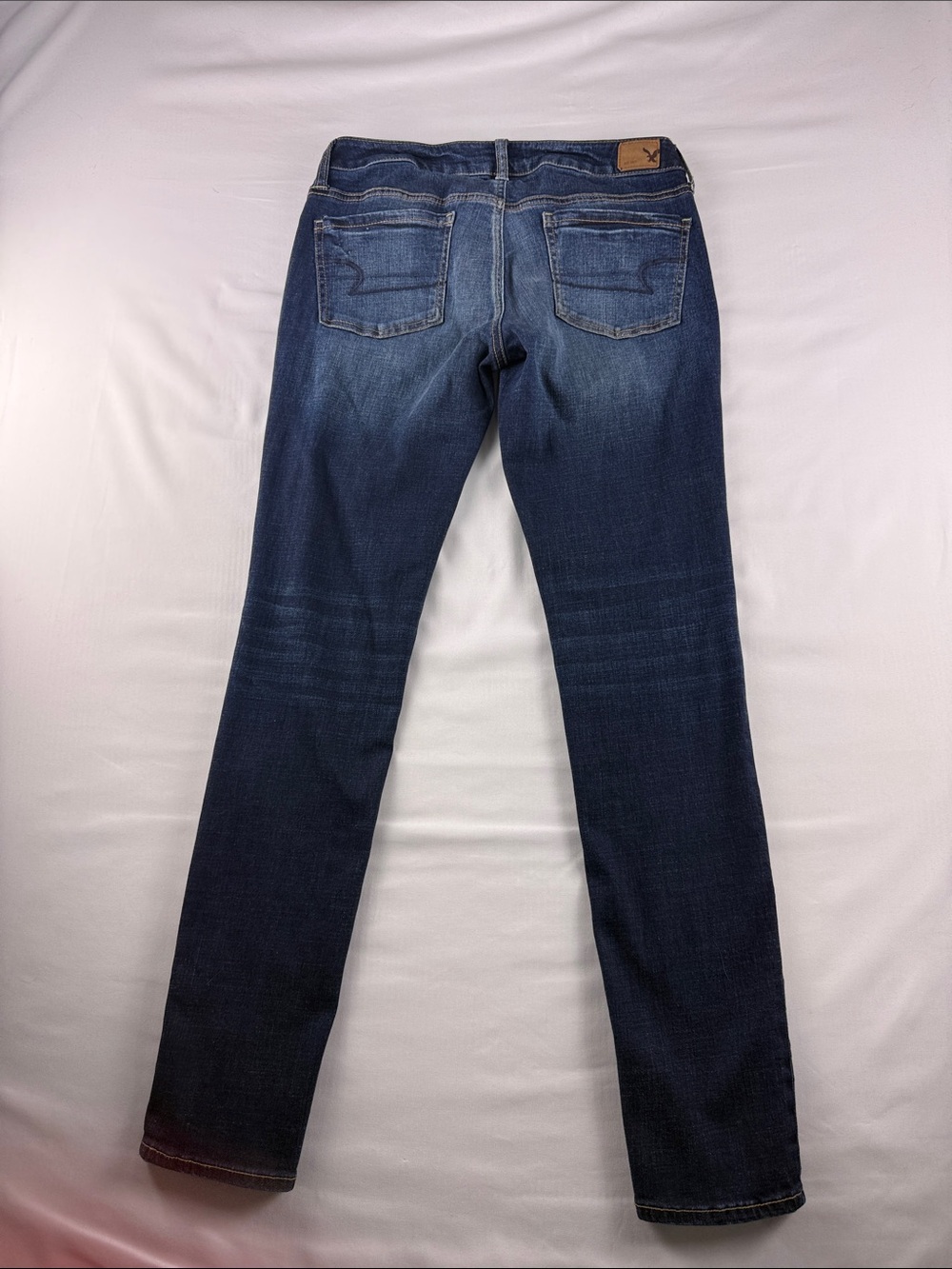 American Eagle Super Stretch Skinny Jeggings Women's Size 8 Long Low Rise - Picture 9 of 10
